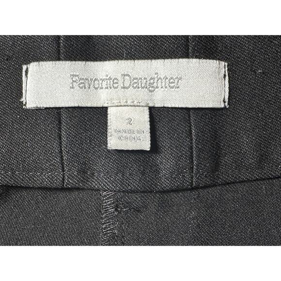 Favorite Daughter The Favorite Pant Black Pleated High Rise Wide Leg Size 2 - Picture 4 of 6